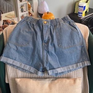 high waisted shorts. large but fits like a medium